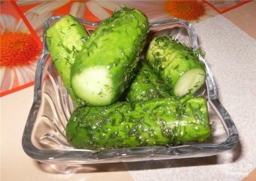 Соленые огурцы за час. 06