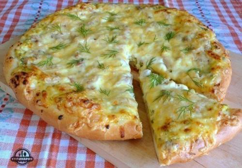 Деревенская пицца.  Ингредиенты: