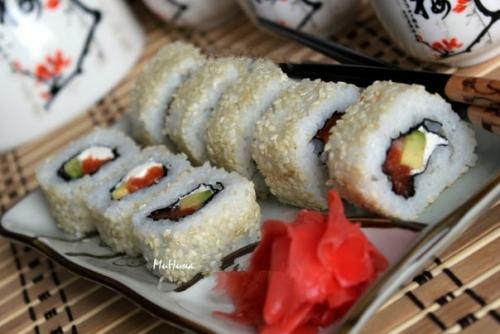 Роллы рисом наружу (урамаки) от Нины Мининой - россинской. 08