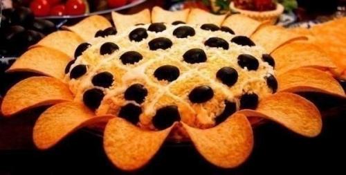 Салат подсолнух.  Ингредиенты: