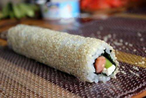 Роллы рисом наружу (урамаки) от Нины Мининой - россинской. 07