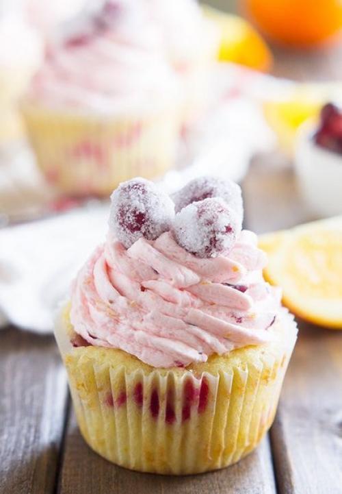 Клюквенно - апельсиновые капкейки. Клюквенно - апельсиновые капкейки.