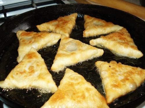 Cлоёная самса с мясом. 04