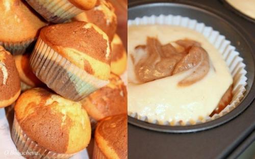 Шоколадно - лимонные кексы.