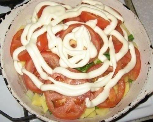 Тушеное мясо под сыром. 05