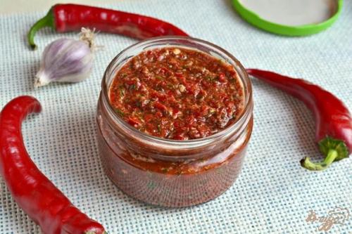 Острая грузинская аджика на зиму.