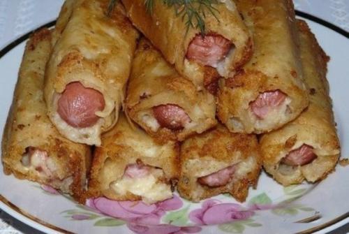 Вкуснейшая сосиска в лаваше.