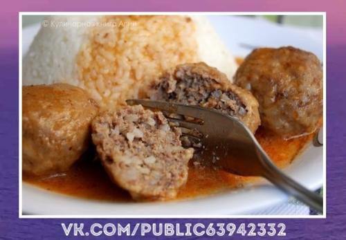 Безумно вкусно!  Тефтели в подливе, как в садике. 04
