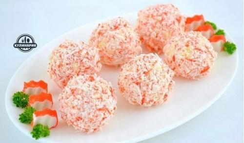 Крабовые рафаэлки.  Ингредиенты: