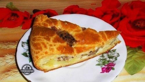 Быстрый пирог на кефире со сметаной. 02