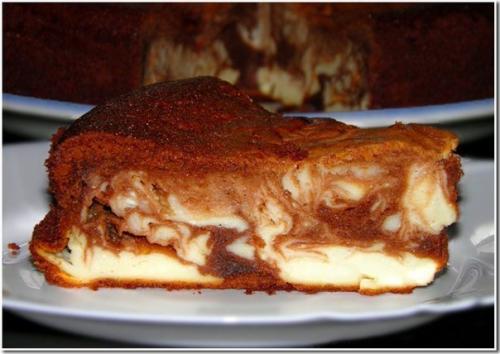 Творожно - шоколадная запеканка Мраморная.