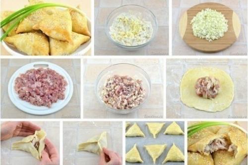 Самса с курицей.