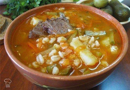 Рассольник с перловкой?