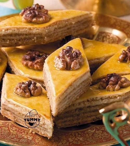 Пахлава слоеная.  Ингредиенты: