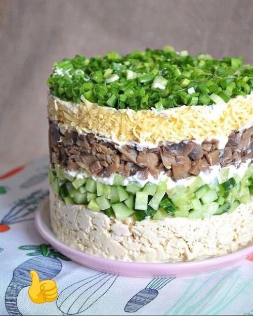 Салат Берёзка.  Ингредиенты: