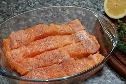 Семга, запеченная со сливками и лимоном. 02