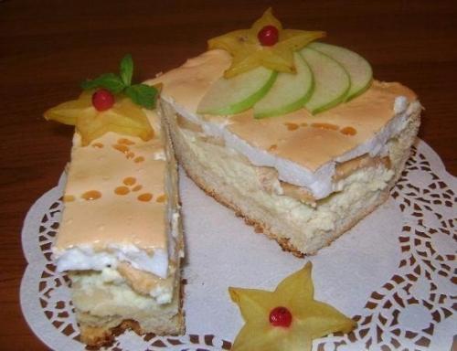 Королевский пирог (с яблоками и творогом.