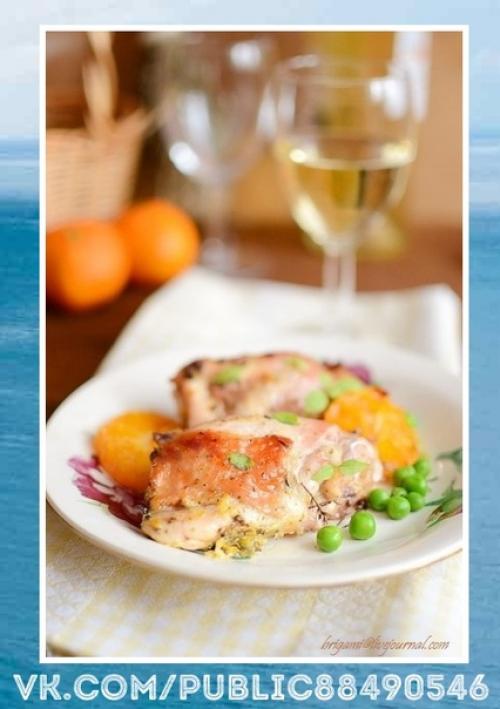 Восхитительный рецепт.  Курица с мандаринами. 06