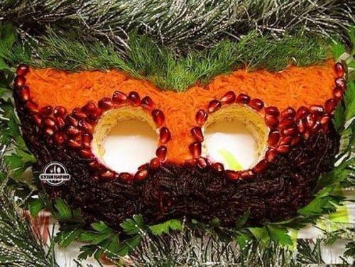 Салат Новогодняя Маска. Салат Новогодняя Маска.