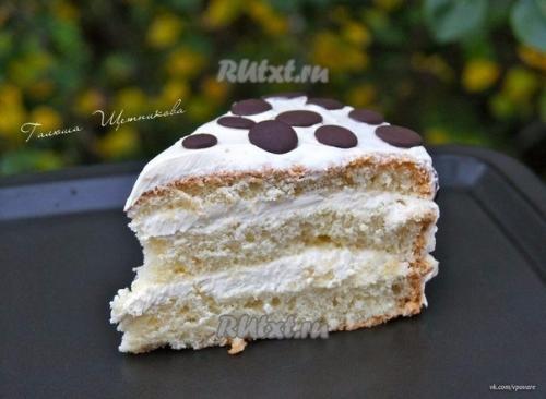 Вкусный бисквитный торт Елизавета. 09