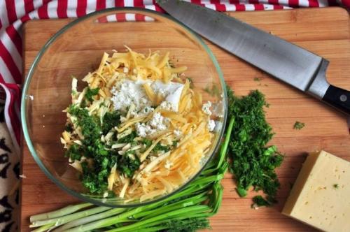 Слойки с творогом и сыром. 02