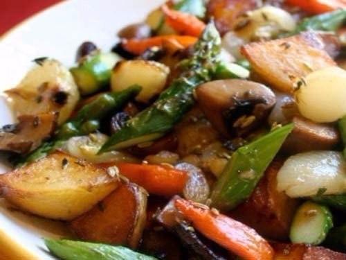 Овощи по-французски.  Ингредиенты: