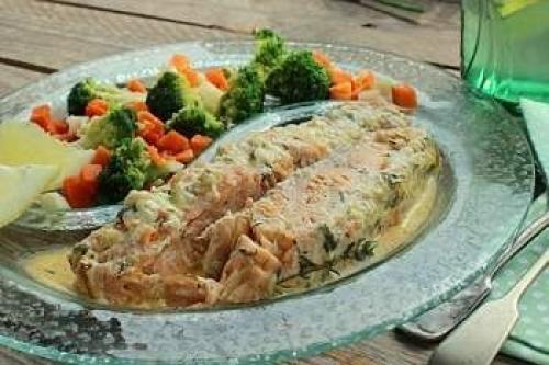 Семга, запеченная со сливками и лимоном. 06