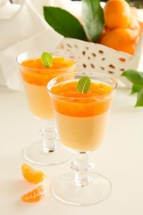 Мандариновая панна - котта.