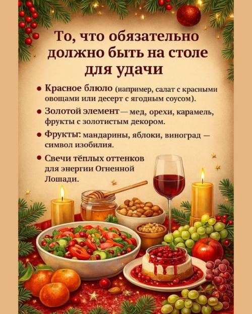 Новогодний стол - как встретить год огненной лошади с удачей. 06 Новогодний стол - как встретить год огненной лошади с удачей. 06
