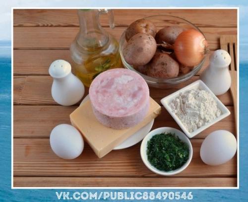 Объедение!  Дранички с ветчиной, сыром и зеленью. 01