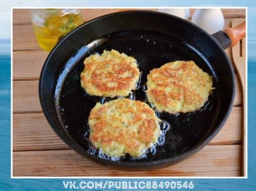 Объедение!  Дранички с ветчиной, сыром и зеленью. 06