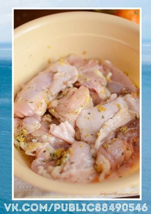 Восхитительный рецепт.  Курица с мандаринами. 03