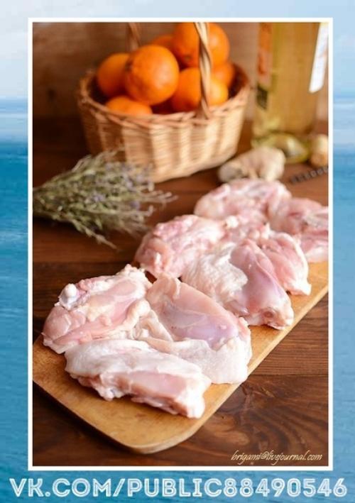 Восхитительный рецепт.  Курица с мандаринами. 01