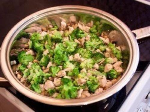 Лоранский пирог с курицей, грибами и брокколи. 03