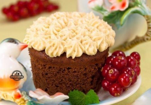 Шоколадные кексы с карамельным джемом.