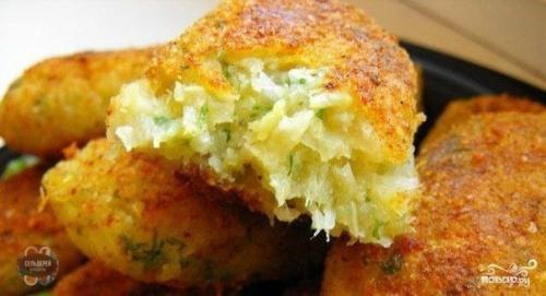 Куриные котлеты, с капустой.