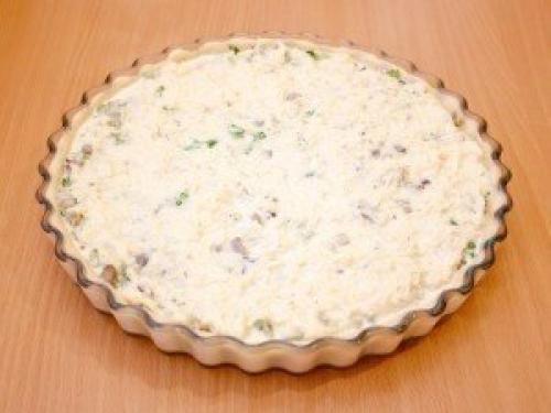 Лоранский пирог с курицей, грибами и брокколи. 08