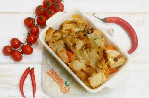 Индейка с овощами в духовке.