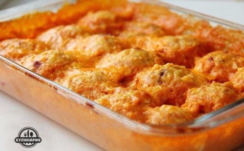 Тефтели с рисом и подливой.