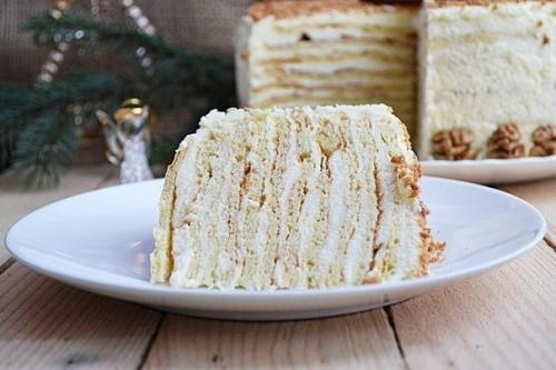 Творожный торт.   Этот нежный и очень вкусный домашний торт всегда на моем праздничном столе. 09