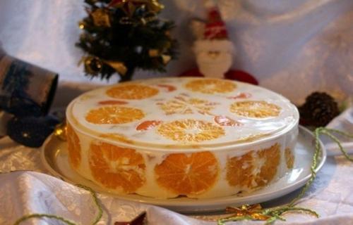 Желейный торт фруктовый.