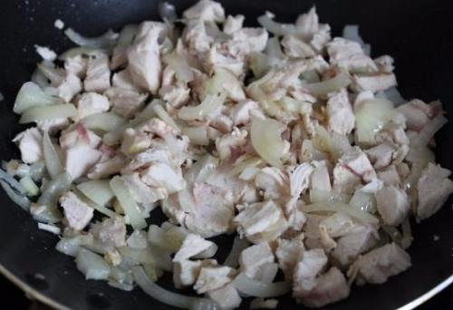 Спагетти с курицей в сливочном соусе. 06