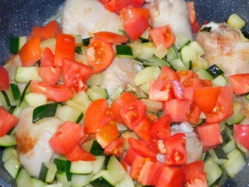 Куриная сковорода с кабачками. 02