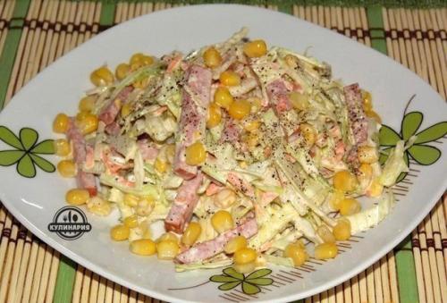 Салат Соломка.  Ингредиенты: