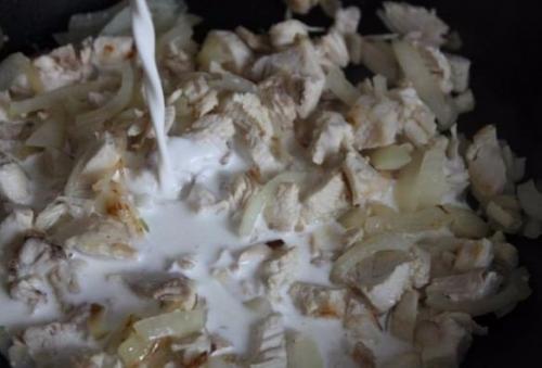 Спагетти с курицей в сливочном соусе. 07