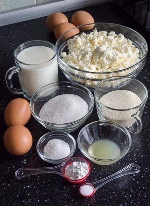 Творожно - манная запеканка. 01