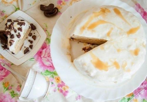 Сметанный торт. Пока готовила, мои чуть с ума от аромата не сошли? 08