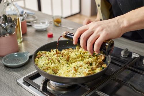 Рецепт жареного риса со свининой. 06