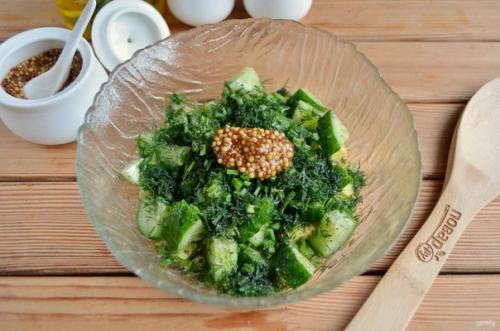 Весенний салат с авокадо и огурцом. 05