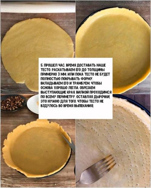 Киш с курицей, грибами и сыром. 05